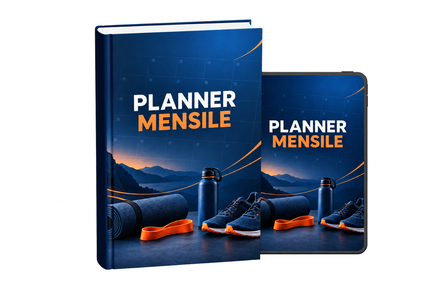 Mockup del planner mensile per organizzare gli allenamenti